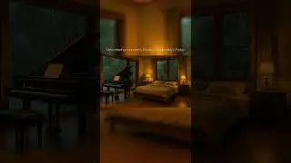 Rainy Night Piano in Cozy Bedroom &ndash; Deep Sleep, Relaxation & Calm Ambience