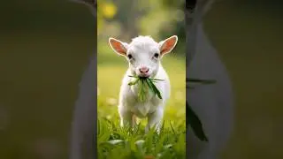 Cute Goat Eating Grass 🌿 | Funny Goat Chewing Video 🐐 #Shorts&rdquo;
