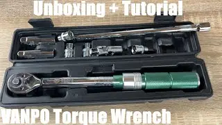 VANPO Torque Wrench 3/8 Inch, 5-60 Nm Bicycle & Motorcycle Torque Wrench Set Unboxing & instructions