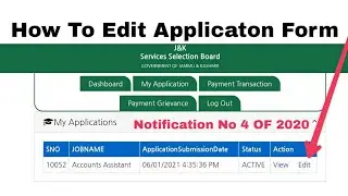 How To Edit Jkssb Application Form