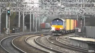 Ex Stobart 66414 on 4M87 @ Rugeley 3/12/11
