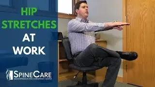 Hip Stretches at Work (Shown by St. Joseph, MI Chiropractor)