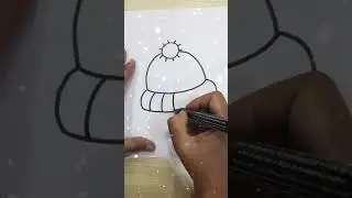 How to draw a woollen cap #shorts #shortsindiayoutube