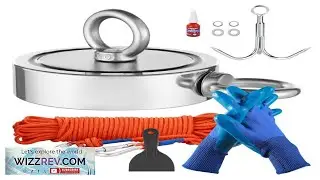 VEVOR Magnet Fishing Kit 1700 LBS 771 Kg Double Sided Pulling Force Strong Magnet