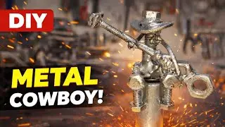 Handmade Metal Guitarist | DIY Sculpture from Nuts & Bolts🎸