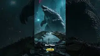 Godzilla VS Crocodile #animals #anime #wildlife #animal #nature #facts #family #nature#ai #anime