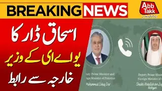 Ishaq Dar's Telephonic Conversation with UAE Foreign Minister | Breaking News | Abbtakk News