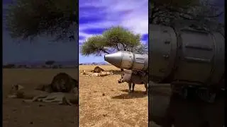Warthog vs Lion Funny video🤣 🐖 vs 🦁 #funnymoment #youtubeshorts #funnyvideo #comedy #viral
