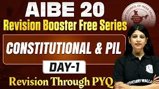 AIBE 20 Free Classes 🔥| Constitutional & PIL | Day-1 | AIBE Previous Year Question | Judiciary By PW
