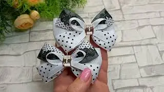 MK Школьные бантик/ Канзаши  DIY/ la&ccedil;os de tita/ Crafty Ribbons/ Elegant School Bows 🌺