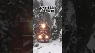 Conway Scenic Railroad passes through rock cut! Gateway, Crawford Notch, Hart&rsquo;s Location, NH