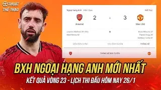 Bảng Xếp Hạng Ngoại Hạng Anh 2025/2026 Mới Nhất | MU hạ gục Arsenal hi&ecirc;n ngang v&agrave;o tốp 4