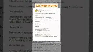EXL Walk in Drive | @CorporateWala | EXL Jobs 2024