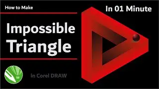 How to make impossible triangle | Impossible triangle | illusion in Corel DRAW