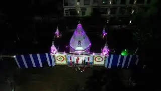 DRONE SHOT TEMPLE TOP VIEW 2 I Copyright Free Videos l Over View Of Temple at Night l Natural Beauty
