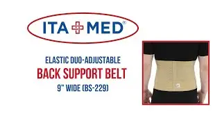 ITA-MED&reg; Elastic Duo-Adjustable Back Support Belt (9
