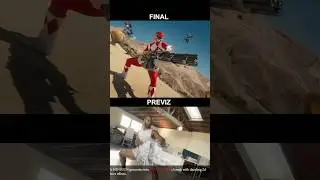 Previz vs Final of my &ldquo;Fortnite BR: Shock &lsquo;N Awesome&rdquo; live‑action trailer