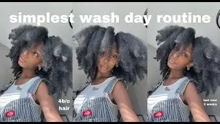 4b/c super simple wash day routine | length check + shed hair