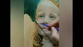 Schilderen met olieverf. Painting with water-mixable oil paint, portret, sandradamenart