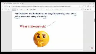 S.4 Chemistry Lesson 3: What is  Electrolysis ||  Oxidation and Reduction  || New curriculum