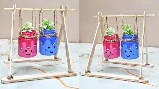 Diy Mini Planter | Planter Using Paint Bottle | Hanging Planter Idea | 
