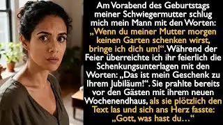 Mein Mann zwang mich, das Landhaus seiner Mutter zu schenken, aber als sie das Dokument öffnete