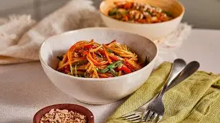 Wok oriental de fideos y vegetales salteados - Alicante Ponele Sabor