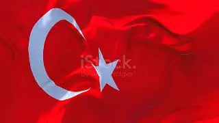 Bandera de Turqu&iacute;a ondeando