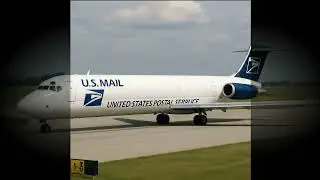 MD-81 usps cargo airplane on tarmac
