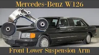 Mercedes-Benz W126 C126 - Guide Rod Ball Joint & Bushing Removal front lower suspension arm