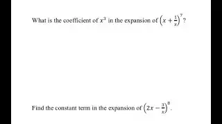 Binomial Theorem