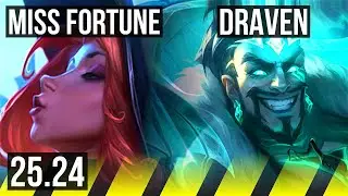 MISS FORTUNE & Nautilus vs DRAVEN & Leona (ADC) | KR Master | 25.24