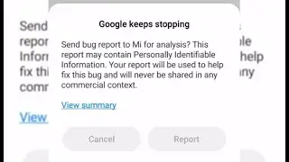 Google keeps stopping error how to fix on Redmi 9T / Problem solved!