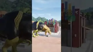 BLACK ADAM T- REX Attacking City #dinosaurs #supeheroes #dinospider #dinosaur #trending