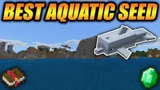 BEST MINECRAFT UPDATE AQUATIC SEED EVER! - Minecraft Bedrock Edition Survival Seed!!