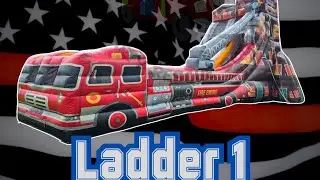 Ladder 1 Fire Truck Inflatable | Wet or Dry Water Slide Rental in Lexington KY