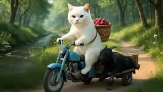 🐱🍅 Cat Rescues an Injured Goat & Shows Kindness | Heartwarming Kids Story 🐐✨