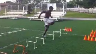 Lance Burns : Hurdle Drill - (Quick feet/Change of Direction)