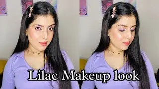 Lilac makeup look💜 #makeup #share