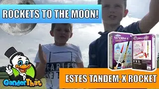 Rocket launch to THE MOON! Using the ESTES Tandem-X Crossfire and Amazon Review