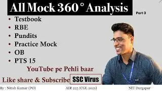 ALL MOCK 360° Analysis For SSC CGL CHSL PRE 2025  Part 3 #sscvirus #ssccgl #chsl