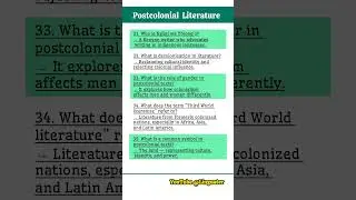 Top 5 Postcolonial Literature Questions 📚 #shorts #postcolonialism #postcolonialstudies #literature