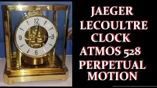 ATMOS 528 PERPETUAL MOTION CLOCK ~ JAEGER LECOULTRE ~ 24Kt. GOLD PLATED