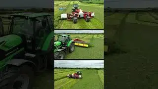 Demo Pottinger Merger working on front of the harvester #farming #agriculture #arimagery