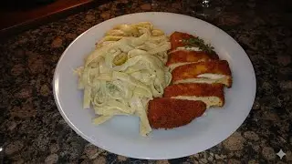 Chicken Alfredo with Crispy Chicken Fillet 🍜🍜