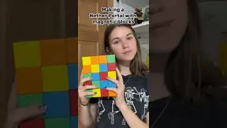 Портал Нижнего мира Minecraft с магнитными блоками 😮 #шорты #майнкрафт #искусство