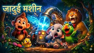 जादुई मशीन | Jab Jungle ki Awaazen Badal Gayeen 😂 | Funny Animal Story in Hindi