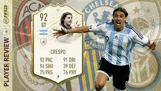 BEST ICON STRIKER? 92 RATED PRIME ICON MOMENTS HERNAN CRESPO PLAYER REVIEW FIFA ULTIMATE TEAM!