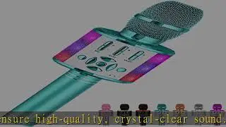 Amazmic Kids Karaoke Microphone Machine Toy Bluetooth Microphone Portable Wireless Karaoke Machine