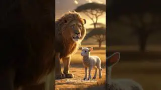 Lonely Lion Finds His Best Friend | Heartwarming Animal Story.🦁❤️🐑#AnimalStories #Le&atilde;oECordeiro